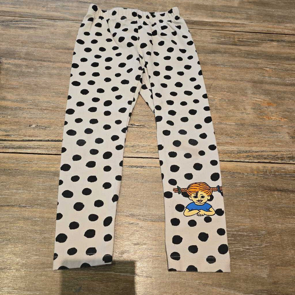 Pippi Longstocking org ctn black polka dot leggings 3T – Little Ones ...