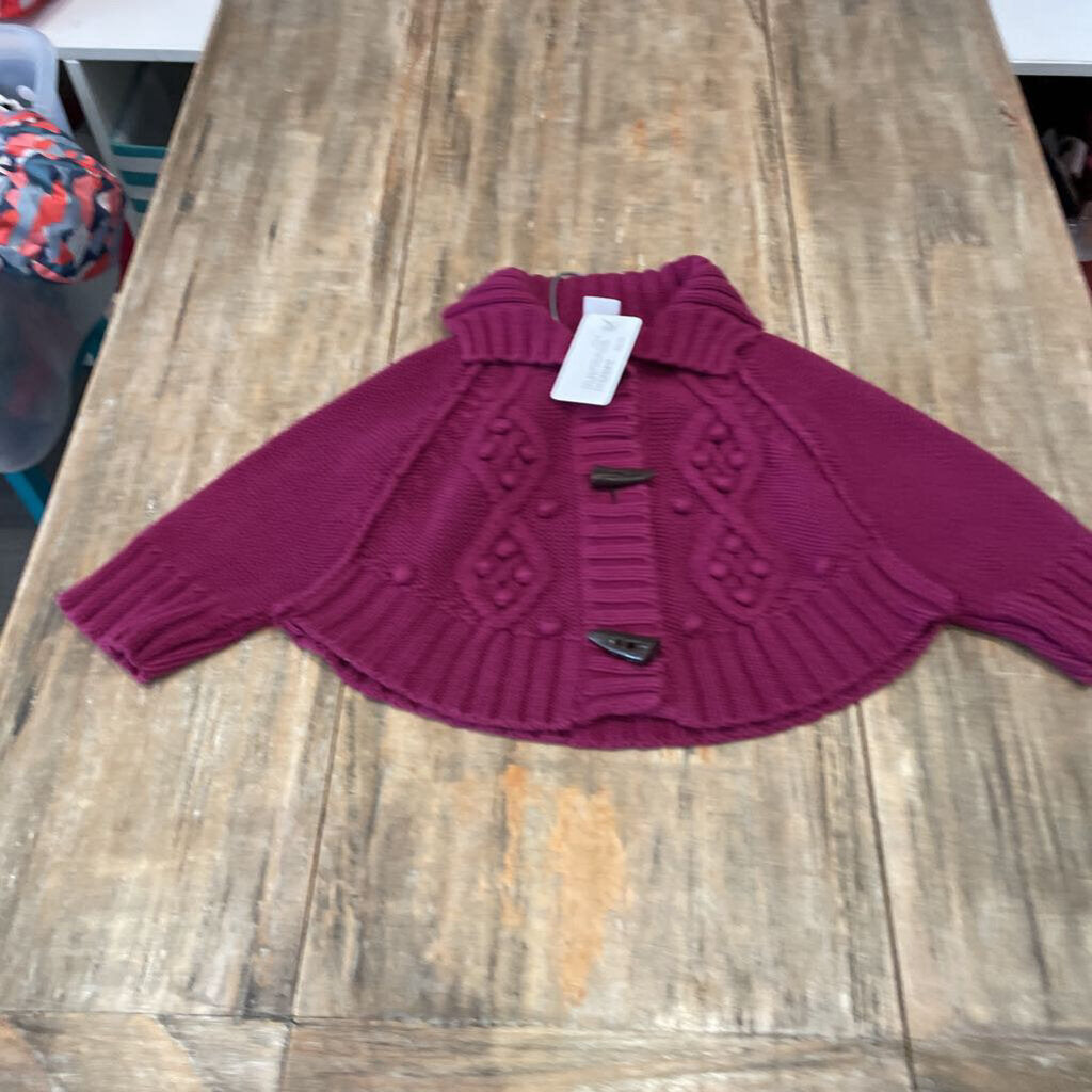 Joe Fresh knit batwing poncho sweater 2T