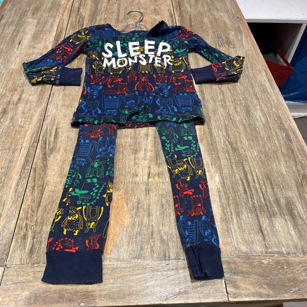 Old Navy Blue 'sleep monster' Ctn Pyjamas 5Y