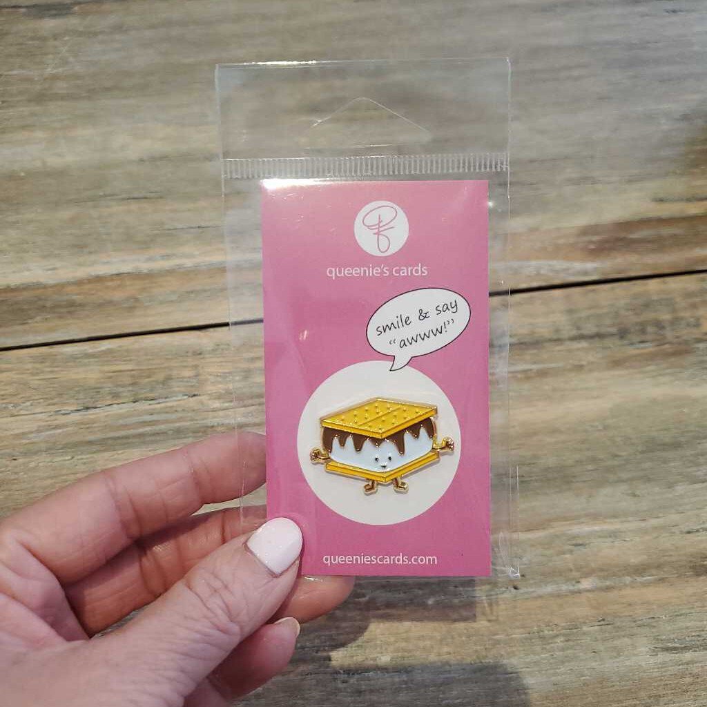 Queenie's Smore enamel pin