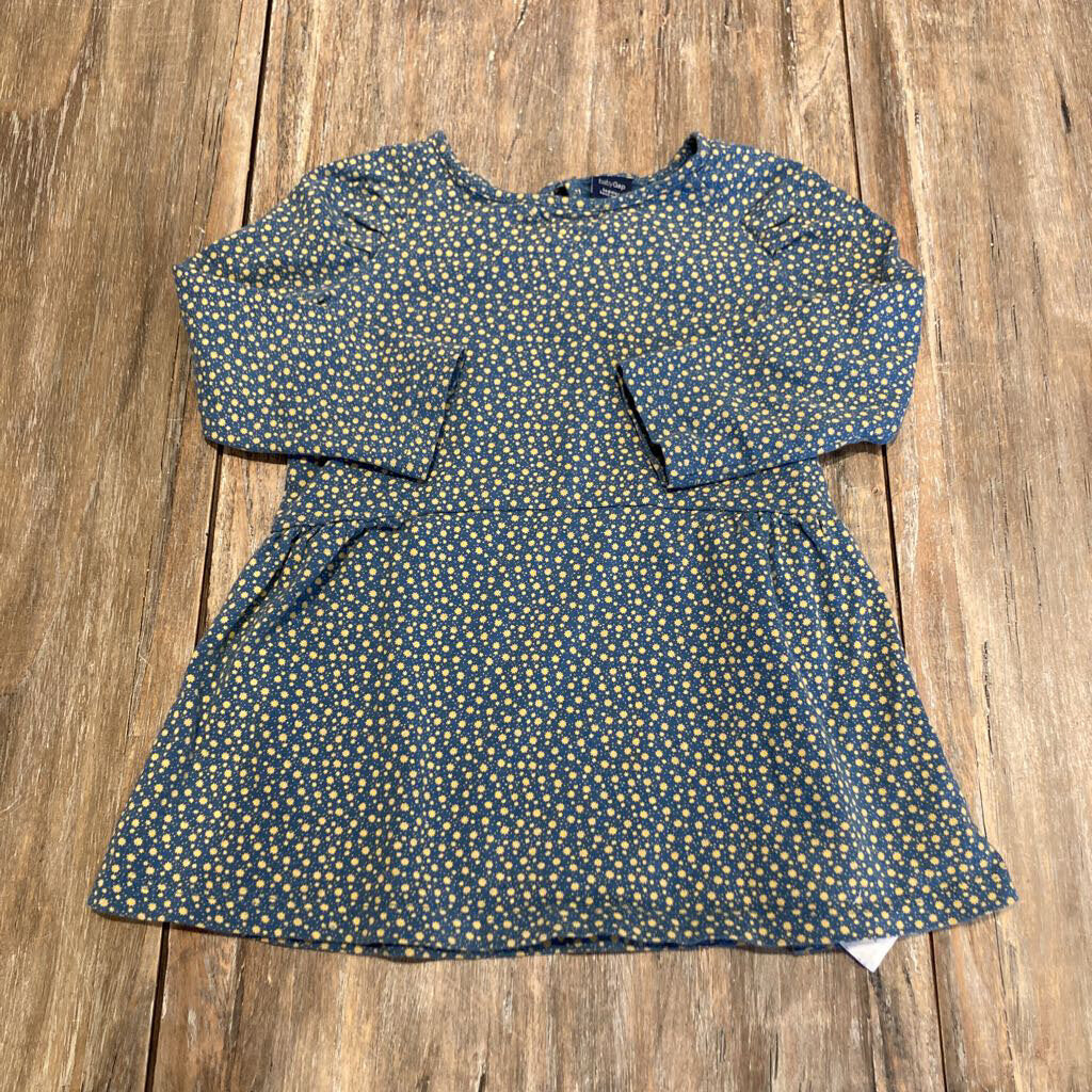 Gap Teal Blue & Yellow Stars Dress 2T