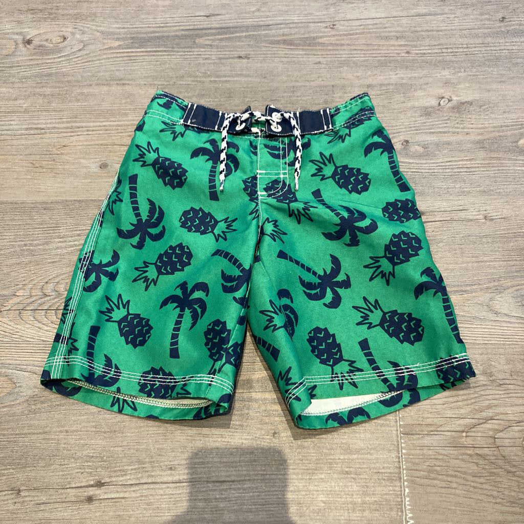 Gymboree Green 'Pineapple' Swim Trunks 4T