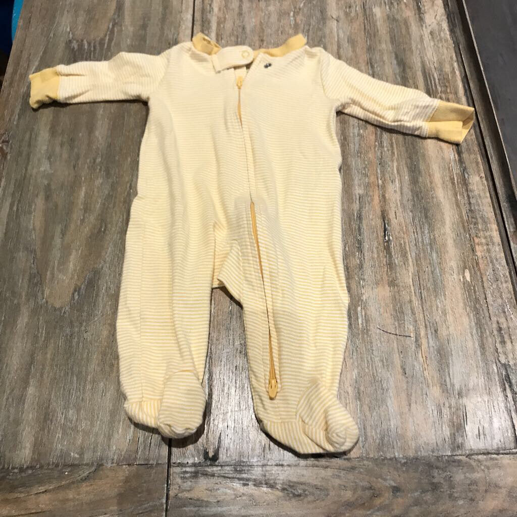 Carters Yellow White striped Sleeper 3m