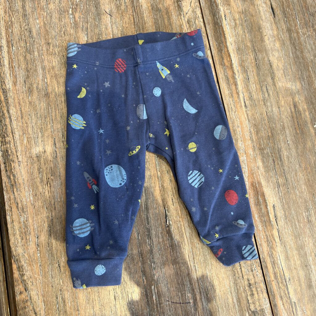 Indigo Blue 'Space' 100% Cotton Leggings 3-6m