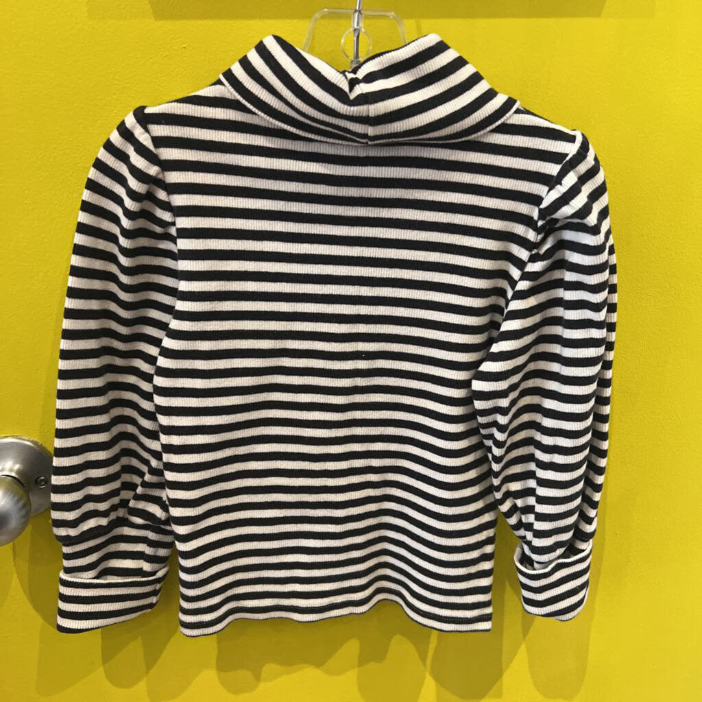 Gap black/white stripe turtle neck 4-5Y