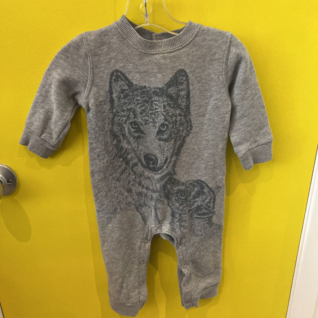 Joe Fresh Grey wolves Rompers 6-12m