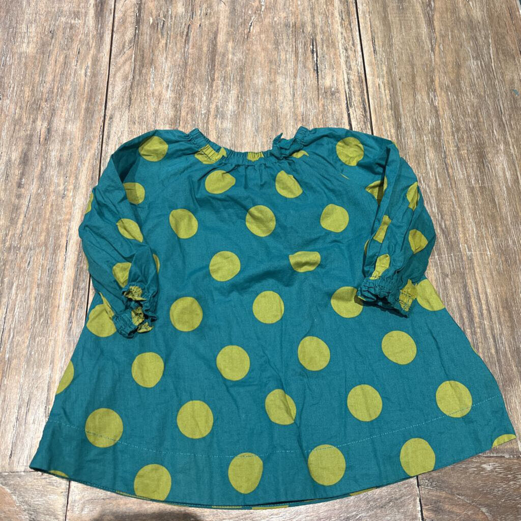 Baby Gap LS Teal Green/Polka Dot Dress 6-12m – Little Ones Closet TO