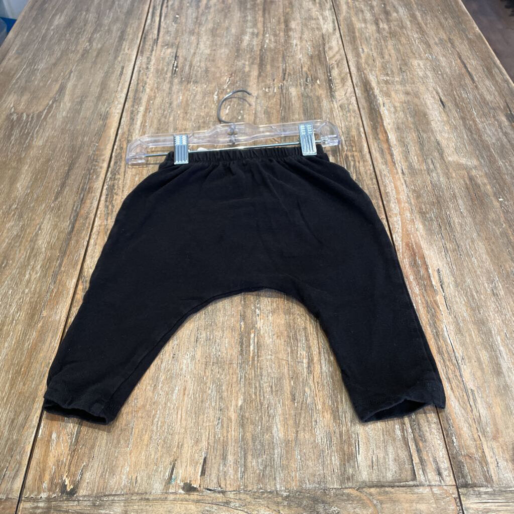 Old Navy Black drp/bum Ctn Leggings 6-12m